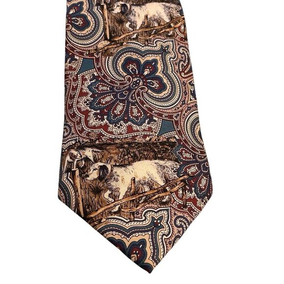 Ducks Unlimited Vintage 100% Silk Tie - Picture 1 of 9